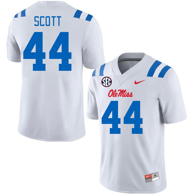 Men #44 Ali Scott Ole Miss Rebels 2024 New Uniforms College Football Jerseys Stitched-White